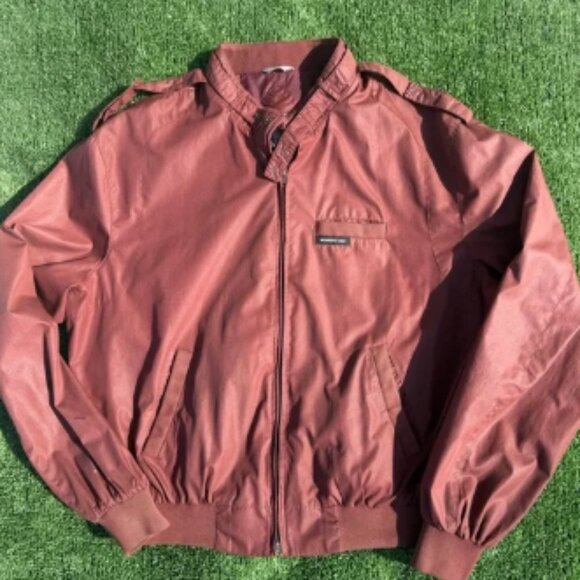 Members Only Vintage 80s Rust/Red Bomber Jacket, Size 46/XL - Picture 1 of 9